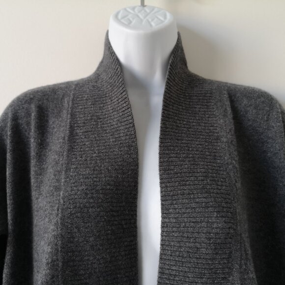 NWT LULULEMON Dark Grey 100% Cashmere Sit In Lotus LS Wrap Sweater Cardigan 2 - Picture 3 of 8